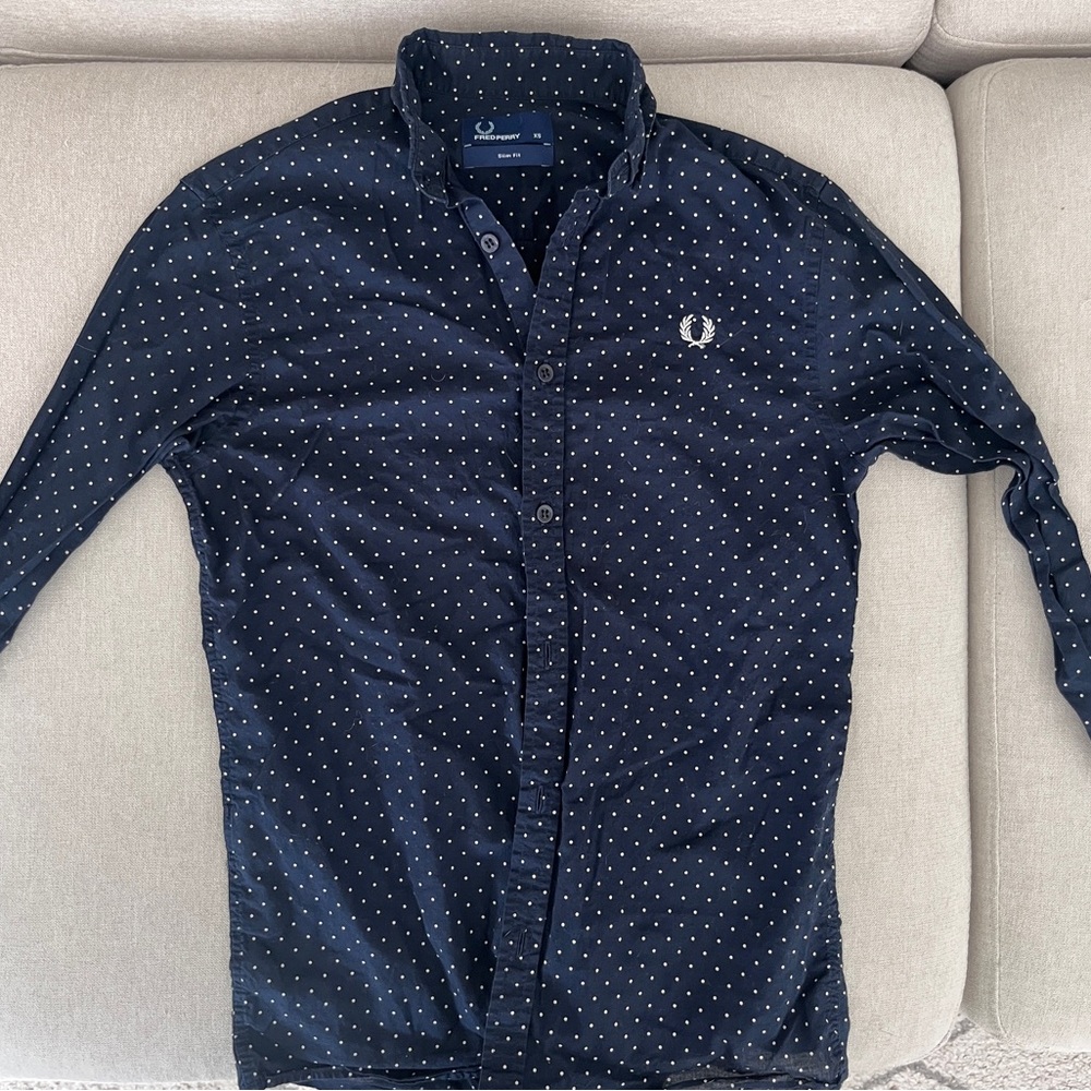 Fred Perry men’s button down XS slim fit